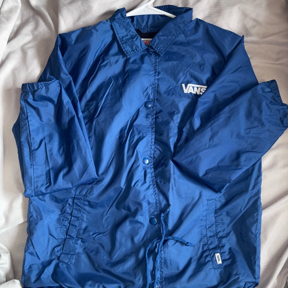 Vans & UO Blue Coach Jacket/Windbreaker